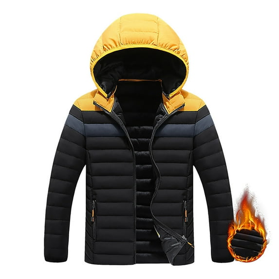 Boys Outerwear Thick Padded Hooded Jacket for Autumn and Winter Fashionable Casual Comfort with Warm Layering