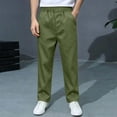 thumbnail image 1 of Boys' Casual Pull-On Pants with Elastic Waistband and Side Pockets Lightweight Loose Fit Breathable Trousers for School Uniform Outdoor Hiking Everyday Wear, 1 of 9