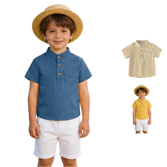 Boys Casual Shirt Soft Breathable Comfort Fit Long Sleeve Top For Daily Wear And School Kids Loose Fit Basic Tees