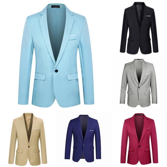 Boys Casual Suit Jacket, Single Long Sleeve Blazer for School Events, Parties and Semi-Formal Occasions