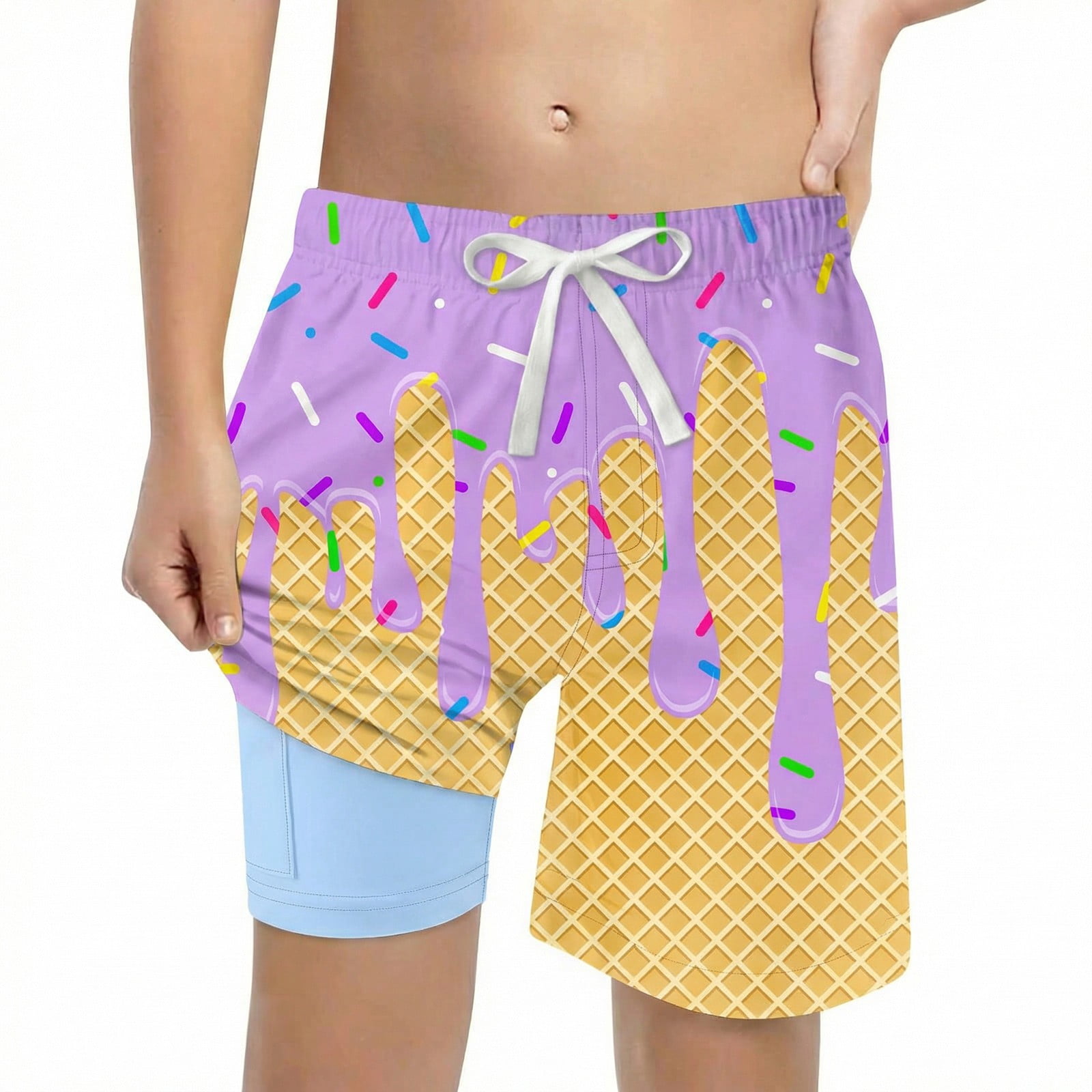 Boys Casual Summer Shorts With Inner Pocket Elastic Waist Kids Clothes ...