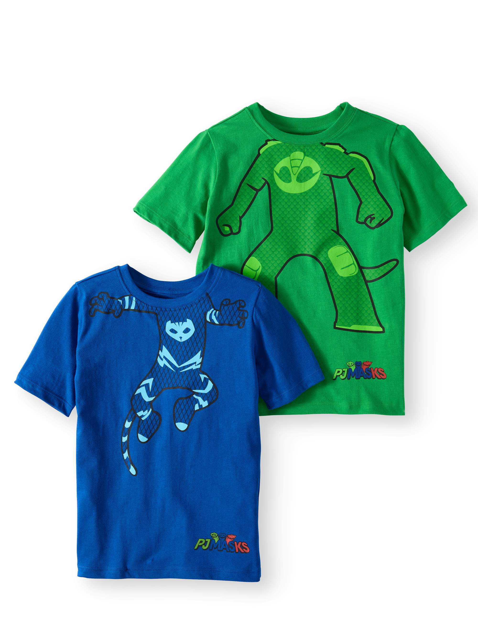 PJ Masks Short Sleeve T Shirt 2 Pack of PJMASKS Catboy Gekko Short Sleeve Headless T Shirts