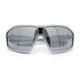 thumbnail image 1 of Boys Child Size Wrap Shield Aerodynamic Sport Plastic Sunglasses Silver - Silver Mirror, 1 of 6