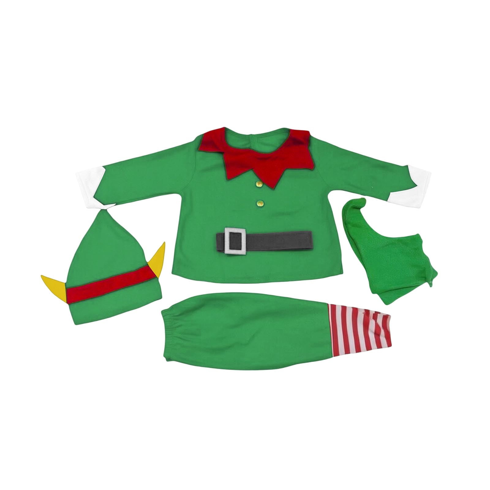 Boys' Christmas Elf Outfit Set – Tunic with Shorts, Tights & Hat ...