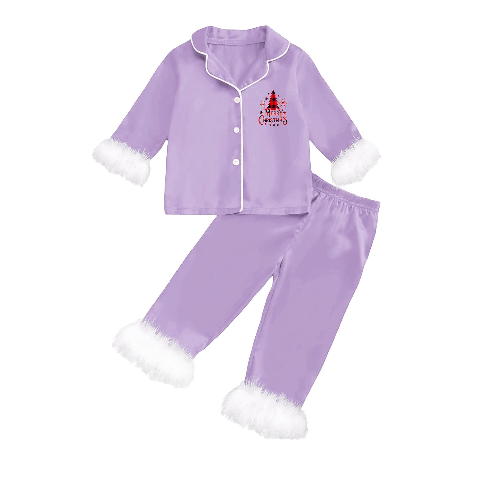 Christmas Hippo Long Sleeve Pima PJ Set for Boy with Blue Trim main image 0
