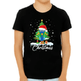 thumbnail image 1 of Boys Christmas Shirt Christmas Shirt for Boys Santa Peacock Christmas Shirts for Kids, 1 of 5