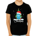 thumbnail image 1 of Boys Christmas Shirt Christmas Shirts for Boys Cute Hippo Santa Christmas Shirts for Kids, 1 of 5