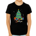 thumbnail image 1 of Boys Christmas Shirt Christmas Tee Believe Christmas Clothes for Boys Christmas Shirts for Kids, 1 of 5