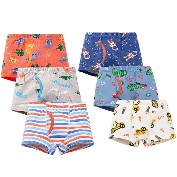 Boys Christmas Underwear Animal Print Briefs Stretch Waistband Daily Clothes