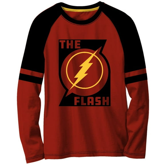 Boys' Classic Logo Red Long Sleeve Graphic Tee