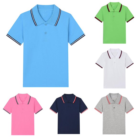 Boys Classic Loose Tunic Tops Short Sleeve Solid Tee Shirts Soft Casual Blouse for Toddler Kids Girls Daily Wear Classic Fit Tees for Boys