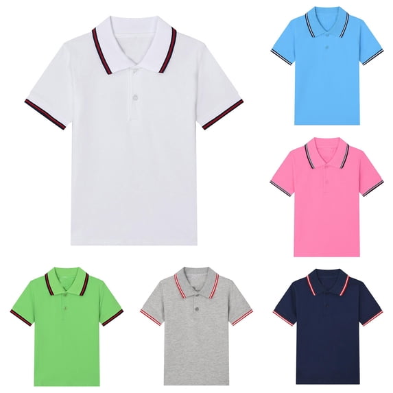Boys Classic Loose Tunic Tops Short Sleeve Solid Tee Shirts Soft Casual Blouse for Toddler Kids Girls Daily Wear Classic Fit Tees for Boys