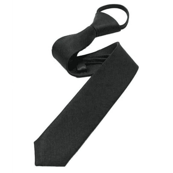 Boys Clip on Ties 4-7 Dark Zip Ties Mens Boys Solid Color Zipper Ties Necktie Tied Business Skinny Neck Tie Party Wedding Club Suit Neckwear