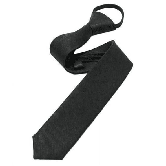 Boys Clip on Ties 4-7 Dark Zip Ties Mens Boys Solid Color Zipper Ties Necktie Tied Business Skinny Neck Tie Party Wedding Club Suit Neckwear