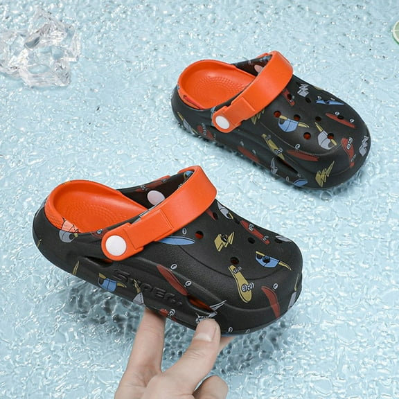Boys Clogs Sandals For Kids Comfortable Breathable Casual Outdoor Slip On Shoes For Daily Wear School Play Summer Sandals Black US SIZE:14