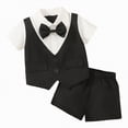 thumbnail image 1 of Boys Clothes Baby Outfits Shirts Sets Children's Summer Button Printed Short Sleeved Training 18-24 Months 2t 3t 4t 5t 6t Clothing Sleepwear 2 Piece, 1 of 7