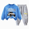 thumbnail image 1 of Boys Clothes Boy Outfits 2-Piece Long Sleeve and Pants Boys Fall Winter Clothes(Sky Blue,7-8 Years), 1 of 7
