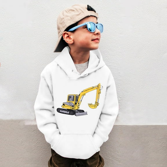 Boys Clothes Game Day Sweatshirt Cute Hoodies Commute Print Casual Pullover Sweatshirts