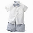 thumbnail image 1 of Boys Clothes Kids Sports Shorts Sets Summer Cotton Button Short Sleeve Running Suit 18-24 Months 2t 3t 4t 5t 6t T-Shirt & Set T Shirt Pullover Tops 2-Piece, 1 of 5