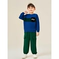 thumbnail image 1 of Boys Clothes Outfits Toddler Long Sleeve Color Block Sweatshirt and Cargo Pants Fall Winter 2PCS Set 2-8 Years, 1 of 7