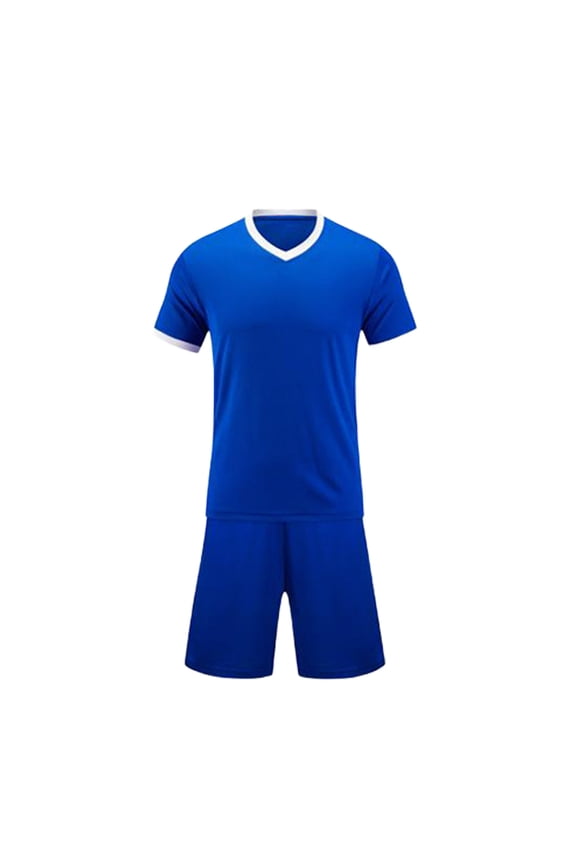 Boys Clothes Size 6 Outfits Short Sleeve 2 Piece Sets for Boys Children's Solid Color Football Suit Set for Campus Sports Games Performance Matches Training Uniforms and Jerseys for Kids(4-12 Years)