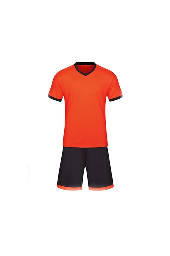 Boys Clothes Size 8 School Jersey Soccer Set Sport Team Uniform V Neck Shirt and Shorts Training Outfits for Boys