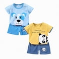 thumbnail image 1 of Boys Clothes Size 8 Shorts Dinosaur Outfits for Boy Summer Outfits Boy Toddler Boys Girls Summer Cartoon Printed Short Sleeved Tops And Shorts 4PC Children's Suit, 1 of 6