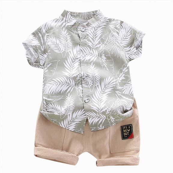 Boys Clothes Summer Sets Kids Spring Letter Printed Short-sleeved Training 12 18 24 Month 3T 4T 5T T-shirt with Elastic Waist Shorts Outfit Hoodie Sweatshirt Tops and 2-Piece Set