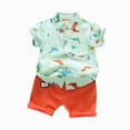 thumbnail image 1 of Boys Clothes Summer Toddler Boys Shorts Outfits Summer Cute Dinosaur Short Sleeve Cute Green 3-4 Years, 1 of 9