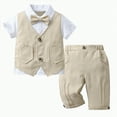 thumbnail image 1 of Boys Clothes Toddler Baby Boy Short Pants Set Kids Spring Summer Cotton Stripe Print Sleeve Sports 1t 2t 3t 4t 5t 6t Boys' Clothing Sets with Pocket Pajamas Tops Two Pieces, 1 of 9