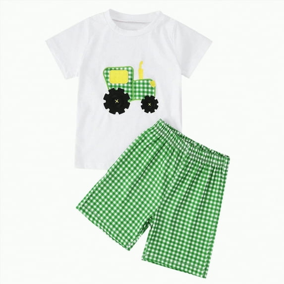 Boys Clothes Toddler Outfits Summer Girls And Kids Spring Elastic Printed Short Sleeve Running Suit 1t 2t 3t 4t 5t 6t Boy Set 2PCS