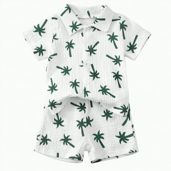 Boys Clothes Toddler Summer Outfits Kids Spring Cotton Soft Printed Short Sleeved Basketball 3 6 12 18 24 Months 3T T-shirt Tops Shorts 2PCS Set 2-Piece