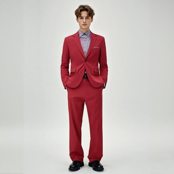 Boys' Clothing Sets Kids 2 Piece Outfit Suit for Wedding Boy Outfits 18-19 Years