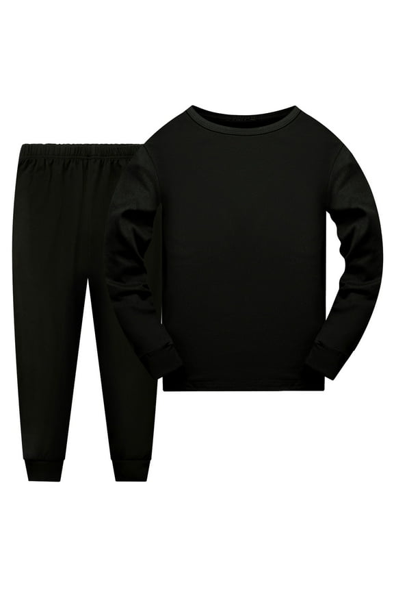 Boys' Clothing Sets Long Sleeve Solid Prints T Shirt Long Pants Adorable Colorful Lightweight Delicate Black Clothing Sets Sizes 2-3 Years