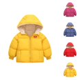 thumbnail image 1 of Boys Coat Boys Winter Coat Hooded Thick Design Padded Jacket for Toddler Kids Outerwear, 1 of 3