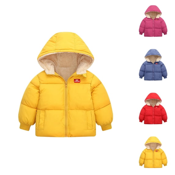 Boys Coat Boys Winter Coat Hooded Thick Design Padded Jacket for Toddler Kids Outerwear