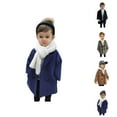 thumbnail image 1 of Boys Coat Boys Winter Coat Notched Trench Design Plaid Wool for Toddler Kids Formal, 1 of 7