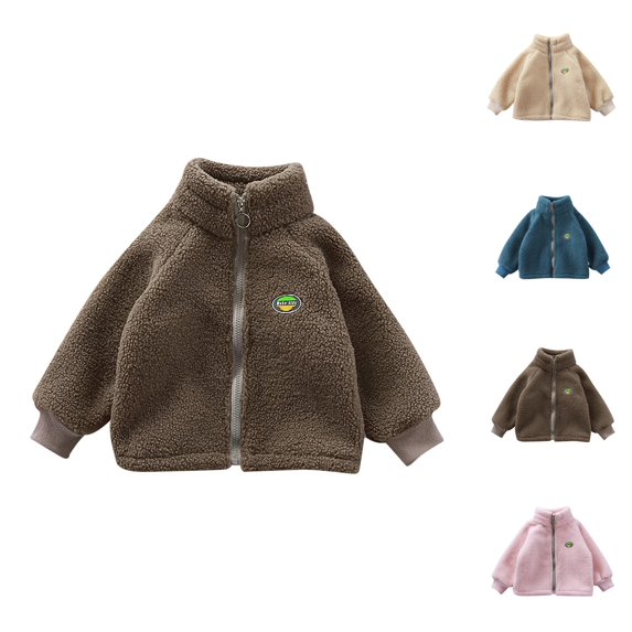 Boys Coat Boys Winter Coat Solid Zip Front Design Outerwear for Toddler Kids Winter