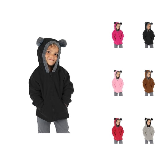 Boys Coat Boys Winter Coat Zip Up Bear Ears Hooded Sweatshirt Jacket for Fall Winter