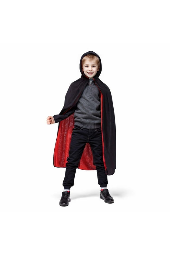 Boys Coat & Jacket Cloak Capes Robes Unisex Reversible Hooded Witch Cloak for Party