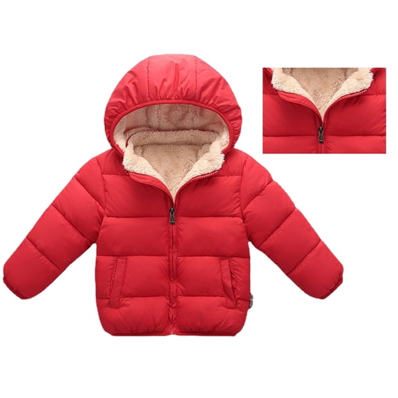 Boys Coat & Jacket Kids Toddler Solid Winter Hooded Outerwear Thick Warm Clothes Outfit