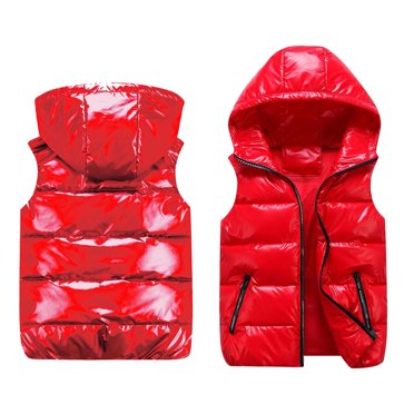 Boys Coat & Jacket - Versatile Solid Composite Zip Vest with Pocket for Autumn and Winter Wear