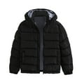 thumbnail image 1 of Boys Coat Kids Girls Long Sleeve Solid Color Warm Outwear Hoodie Coats Boys' Outerwear Jackets Black 7 Years-8 Years, 1 of 6