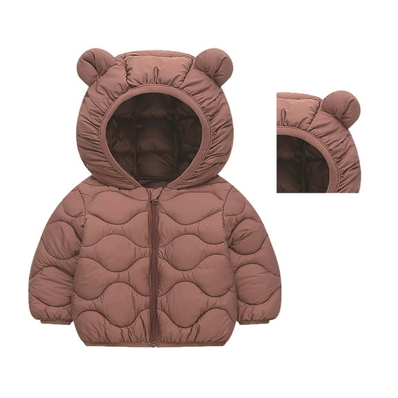 Boys Coat Toddler Kids Winter Warm Outwear Jacket with Bear Ears