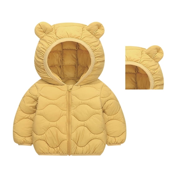 Boys Coat Toddler Kids Winter Warm Outwear Jacket with Bear Ears