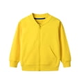 thumbnail image 1 of Boys Coat Winter Girls Long Sleeve Solid Pocketed Baseball Hooded Sport Coats Boys' Outerwear Jackets Yellow 18 Months-24 Months, 1 of 4
