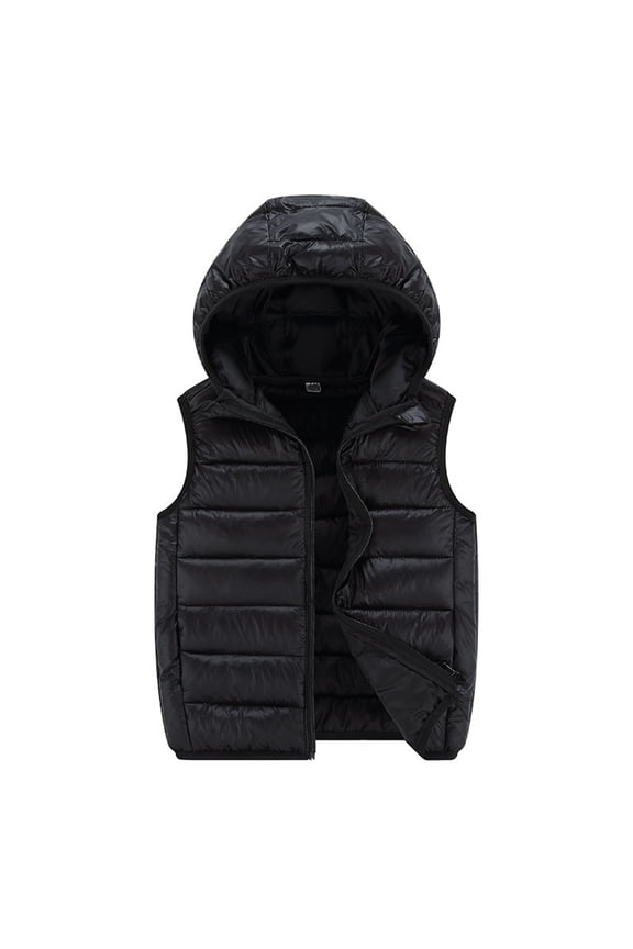 Boys Coat&jacket Child Kids Toddler Baby Boys Girls Sleeveless Winter Solid Coats Hooded Vest Outer Outwear Outfits Clothes