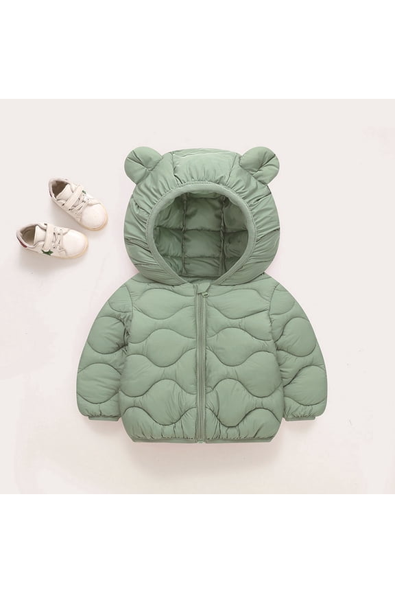Boys Coat&jacket Winter Warm Outwear Coat for Toddler Kids Bear Ears Long Sleeve Jacket Outerwear Boys Outerwear Choice