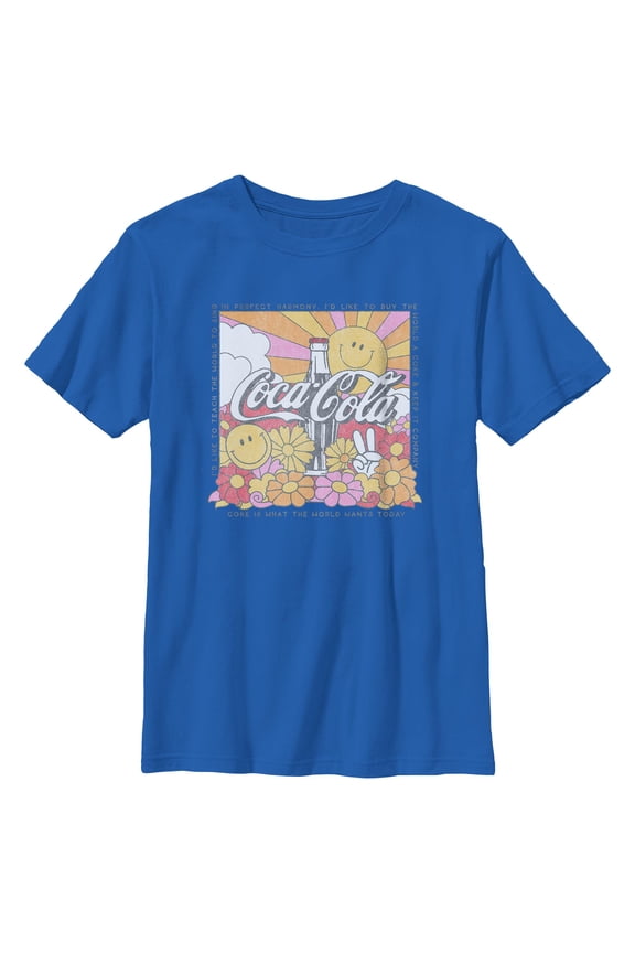 Boys Coca Cola Unity Square Lyrics Logo T Shirt