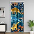 thumbnail image 1 of Colorful Dinosaur Door Drape 34"W X 80"L,Cartoon Dino Door Curtain For Doorway Privacy,Galaxy Outer Space Blackout Curtain,Ancient Jungle Animal Closet Curtain,Blue Yellow Closet Door, 1 of 4